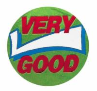Metallic 'Very good' sticker