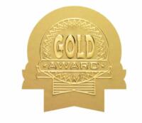 Metallic  'Gold Award' sticker