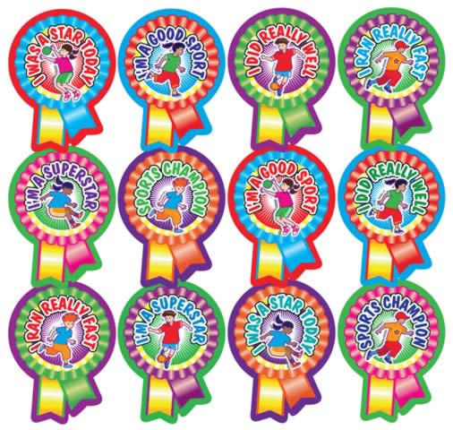 Sports Mini Rosettes sticker bumper pack