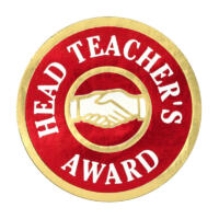 Metallic Headteachers Award sticker
