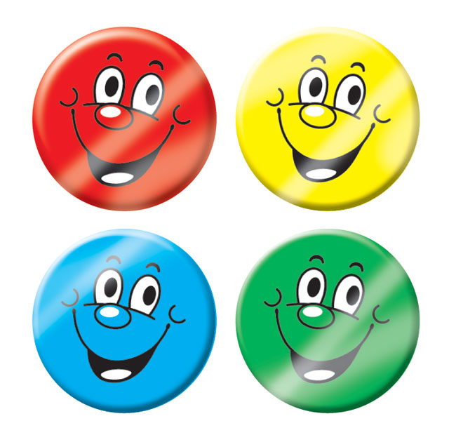 Mixed Smiles button badges