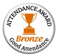 Good Attendance Button Badge - bronze