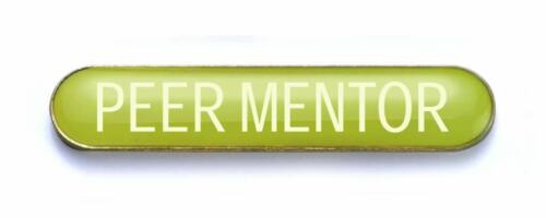PEER MENTOR badge yellow (pack of 5)