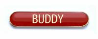 BUDDY badge red (pack of 5)