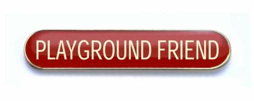 PLAYGROUND FRIEND badge red (pack of 5)