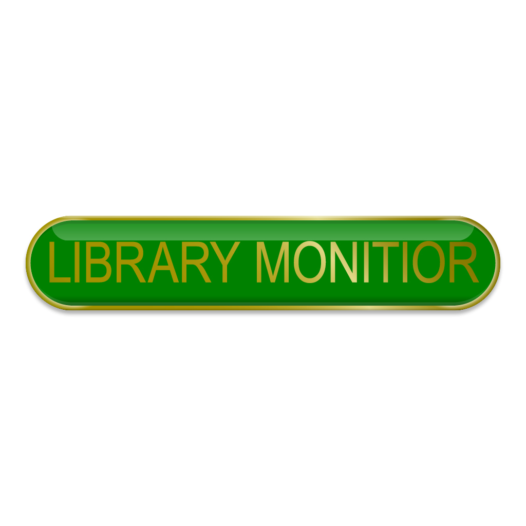 LIBRARY MONITOR Enamel Badges (Pack of 5)