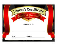 Leavers Certificates