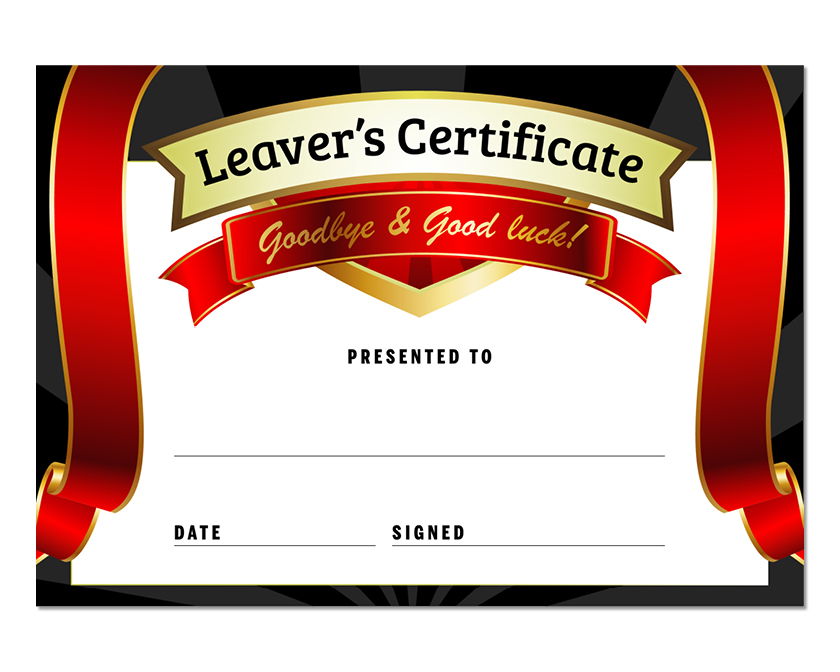 Leavers Certificates