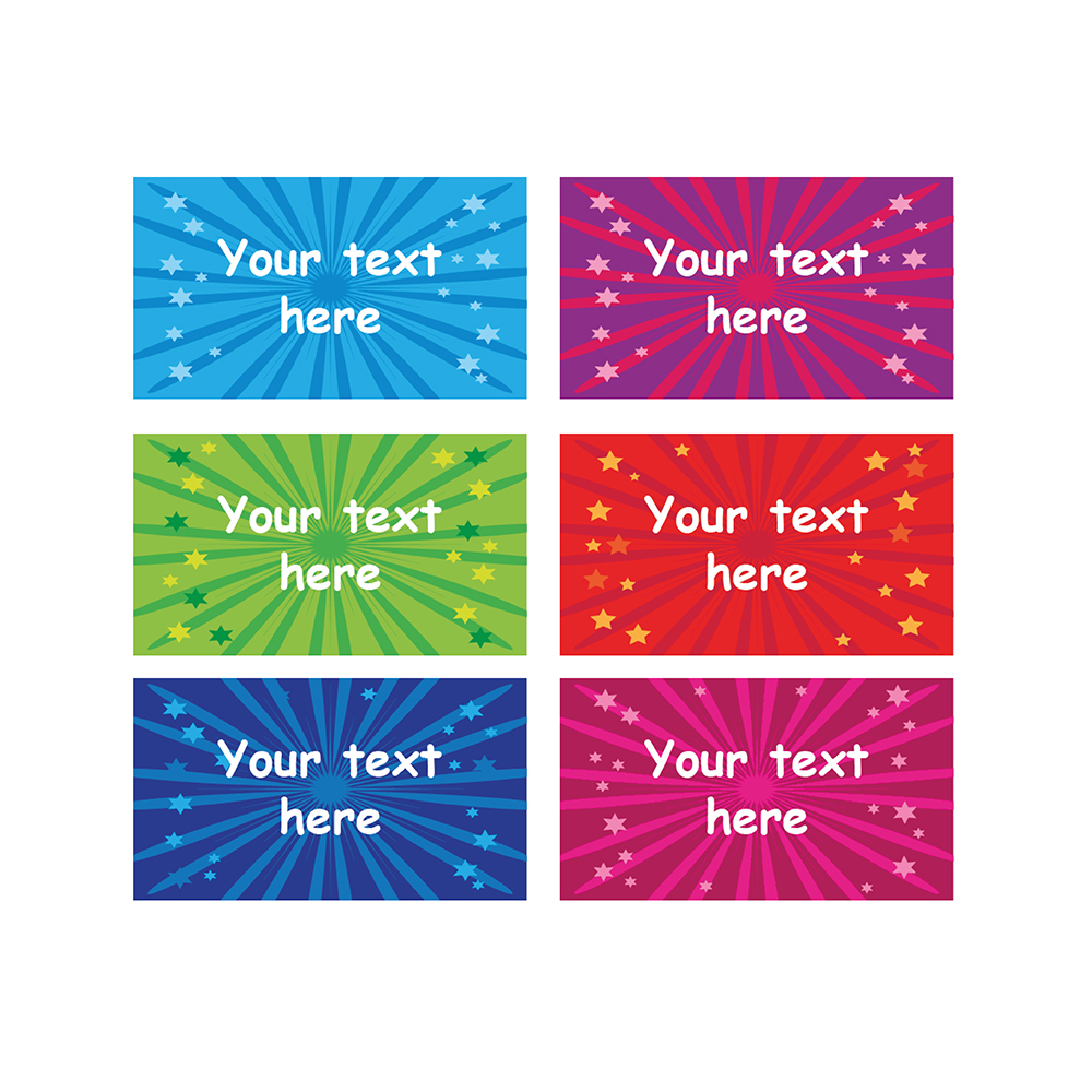 Personalised Stickers - Stars (6 designs) - Image 2