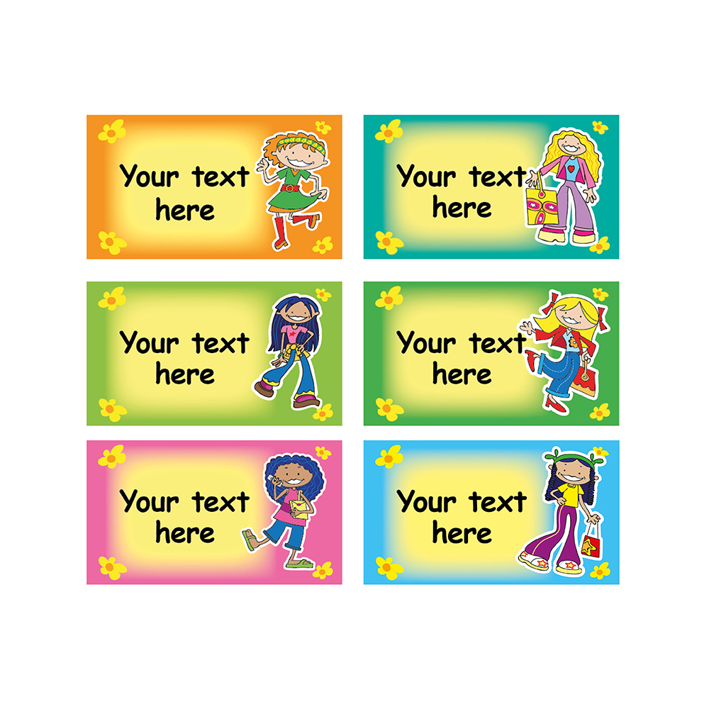 Personalised Stickers - Groovy Chicks (6 designs) - Image 2