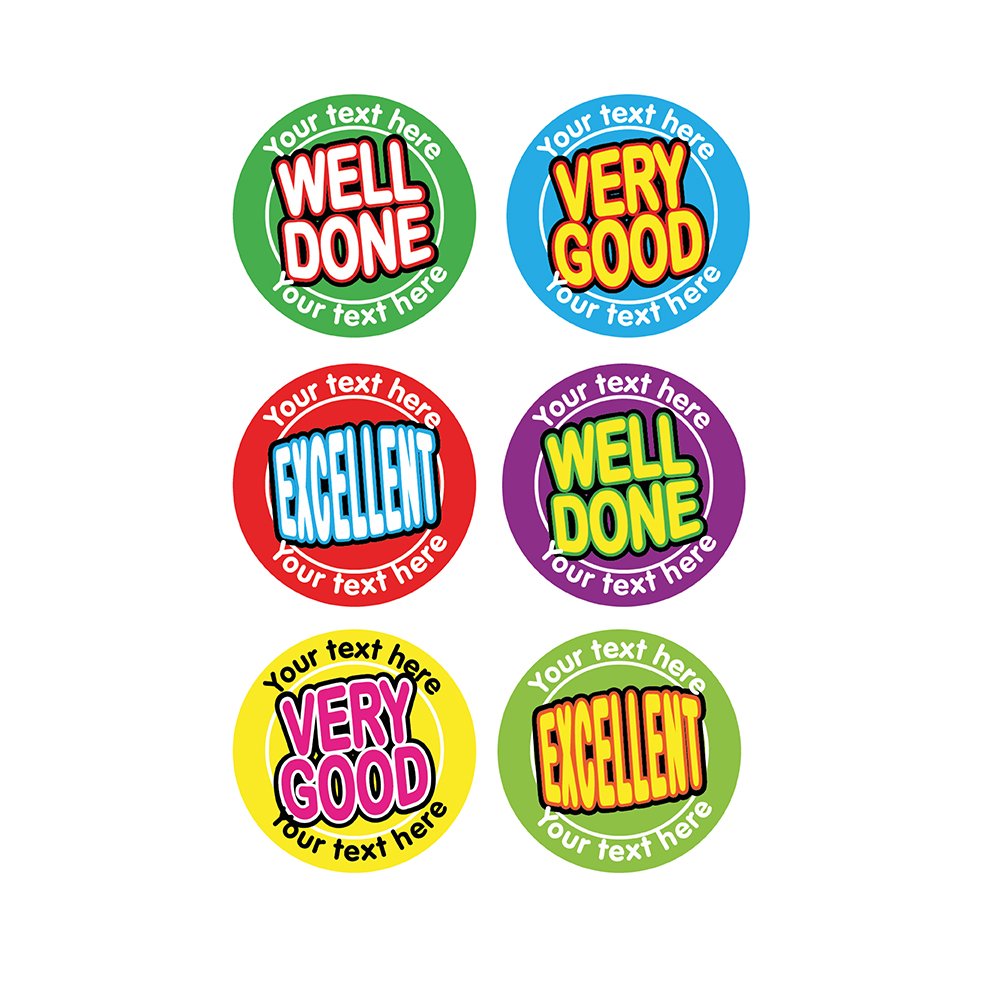 Personalised Stickers - Happy Words (6 designs) - Image 2