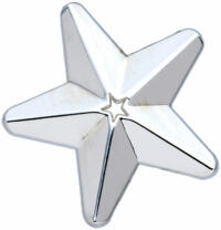 Silver 3D Star Badges Big Box