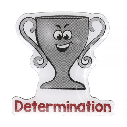 Determination Shaped Enamel Badges