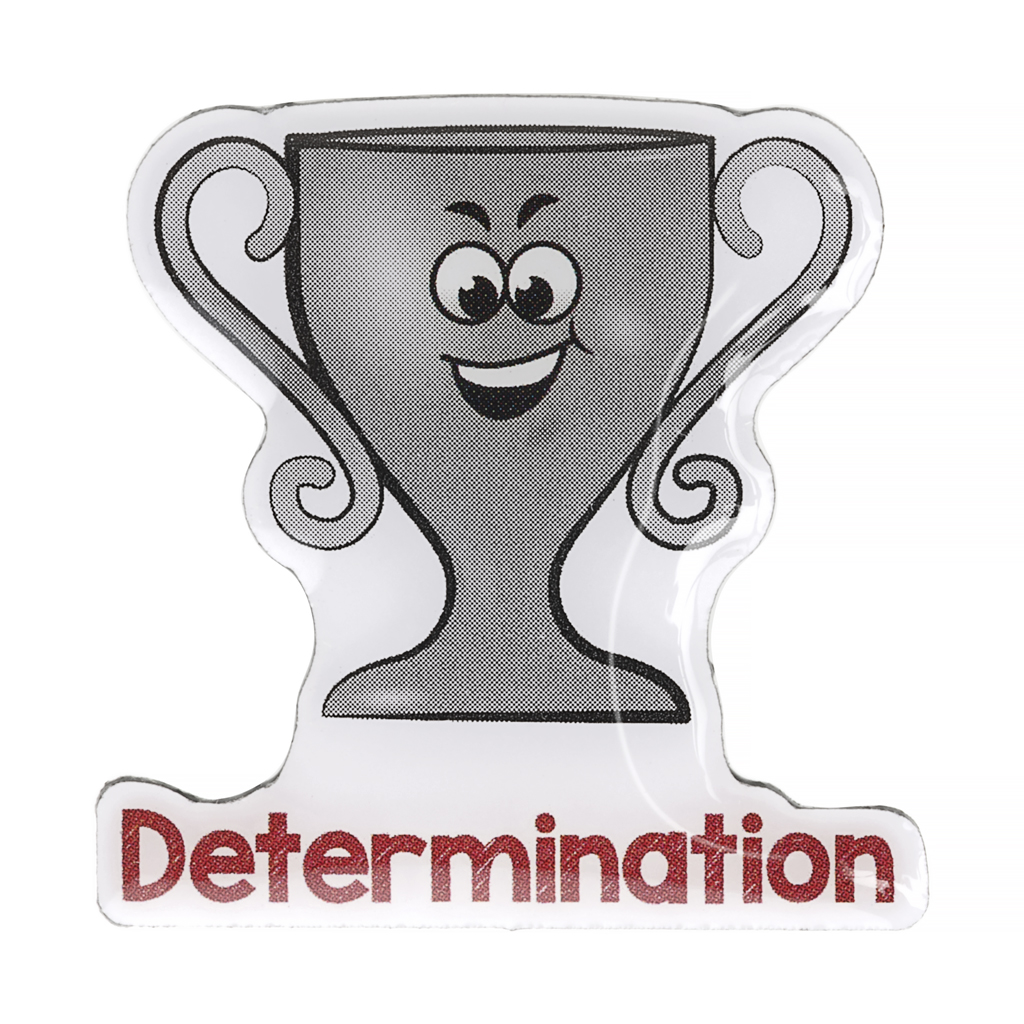Determination Shaped Enamel Badges