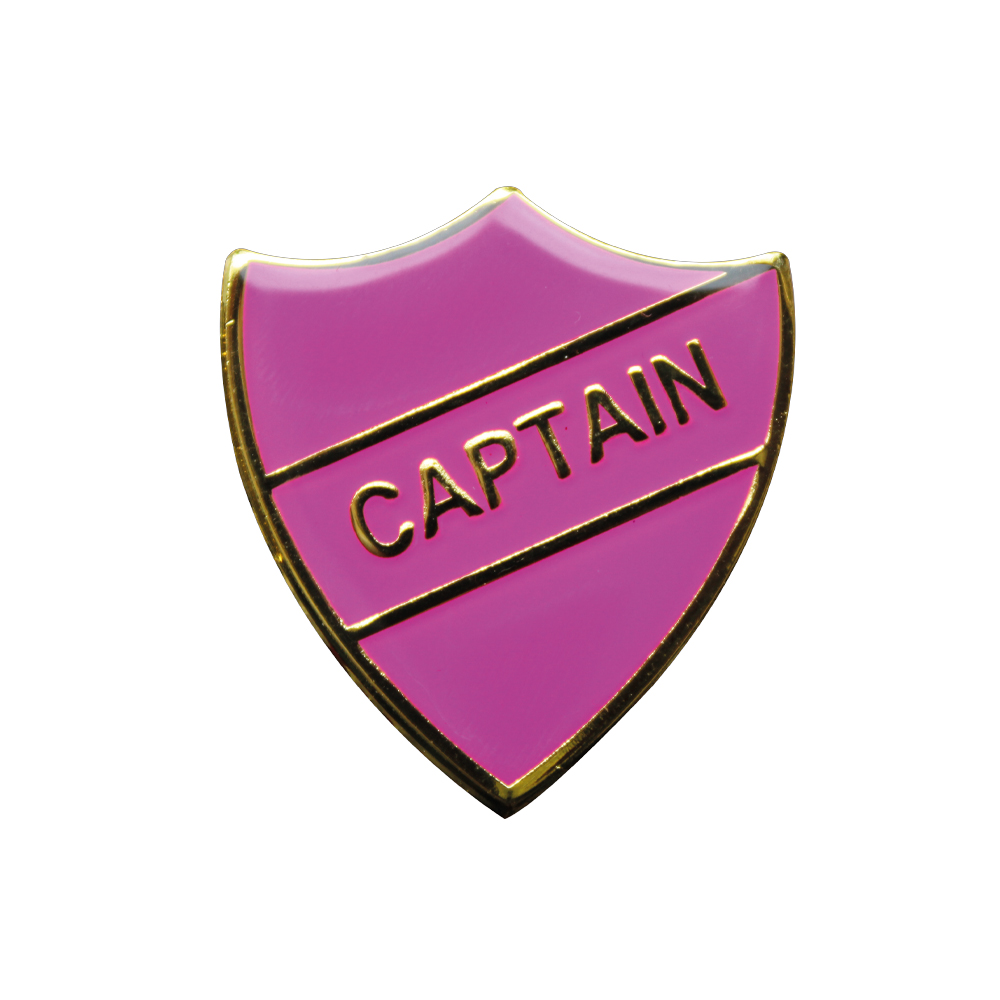 Captain Shield Enamel Badges (Purple)