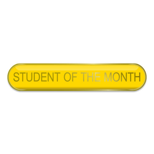 Student of the Month Enamel Badges Yellow