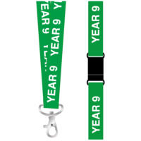 Year 9 lanyards in Green (pack of 10)