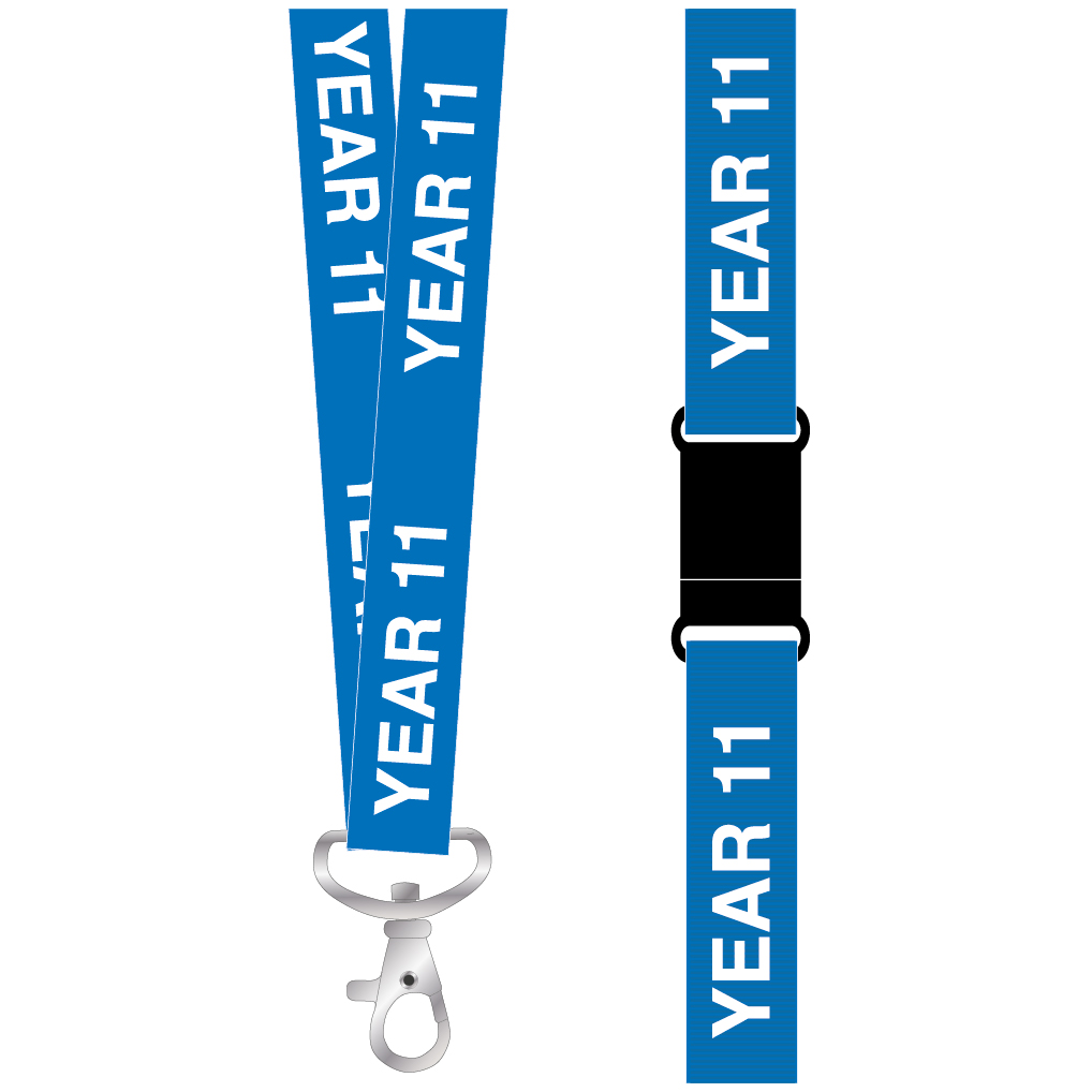 Year 11 lanyards in Blue (pack of 10)