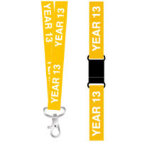 Year 13 lanyards in Yellow (pack of 10)