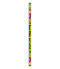 100% ATTENDANCE AWARD PENCIL BIG BOX