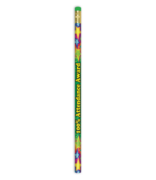 100% ATTENDANCE AWARD PENCIL BIG BOX