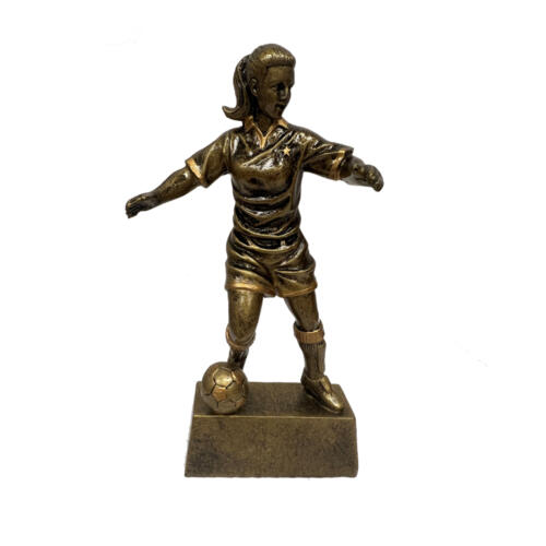 3D Action Female Football Trophy