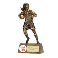 3D Action Female Rugby Trophy