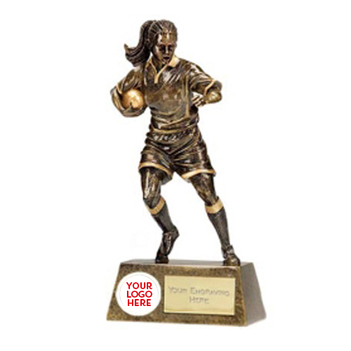 3D Action Female Rugby Trophy