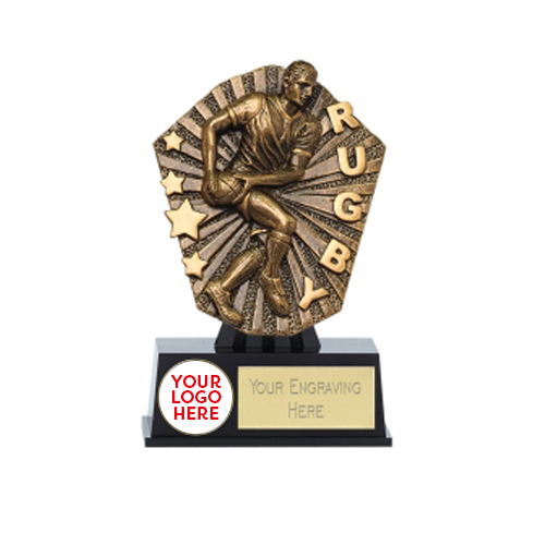 Cosmos Mini Shield Male Rugby Award 12.5cm (5")