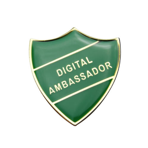 DIGITAL AMBASSADOR badge in green (pack of 5)