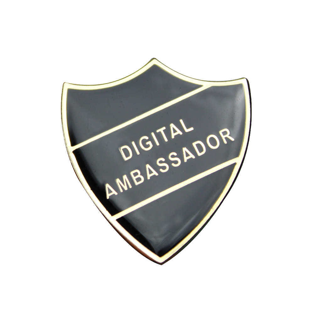 DIGITAL AMBASSADOR badge in black (pack of 5)