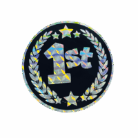 1st Metallic and Holographic sticker 44mm