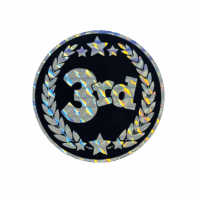 3rd Metallic and Holographic sticker 44mm