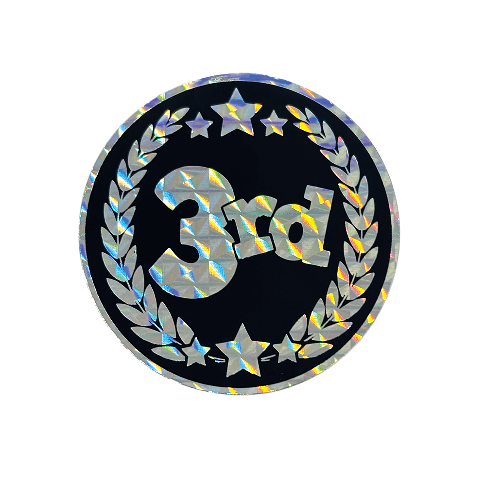3rd Metallic and Holographic sticker 44mm