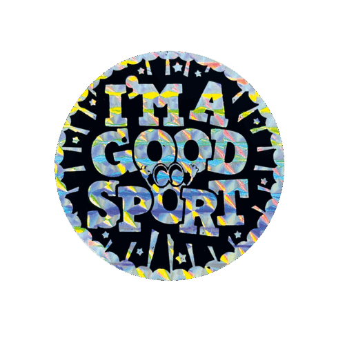 I'm a good sport Metallic and Holographic sticker 44mm