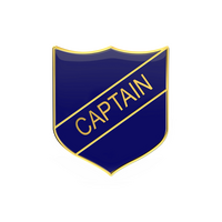 CAPTAIN badge blue (pack of 5)