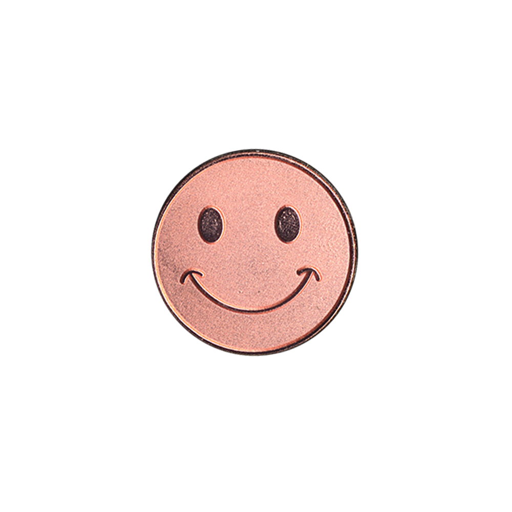 Bronze Smiling face badge (pack of 5)