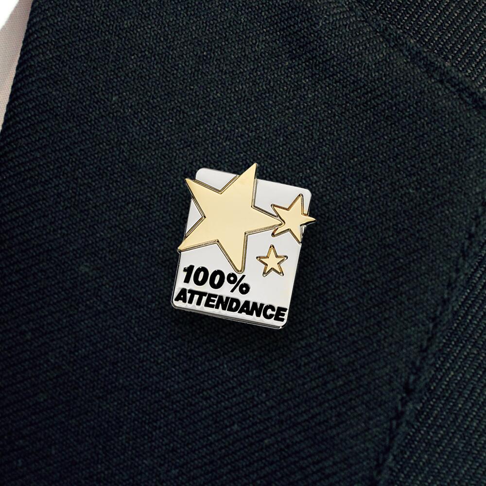 100% ATTENDANCE badge (pack of 5) - Image 2