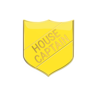 HOUSE CAPTAIN badge yellow(pack of 5)