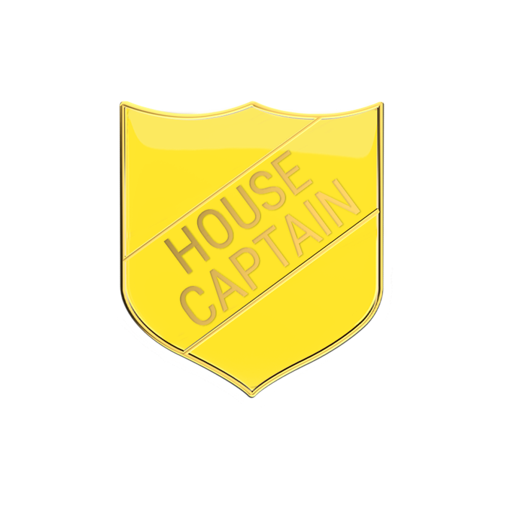 HOUSE CAPTAIN badge yellow(pack of 5)