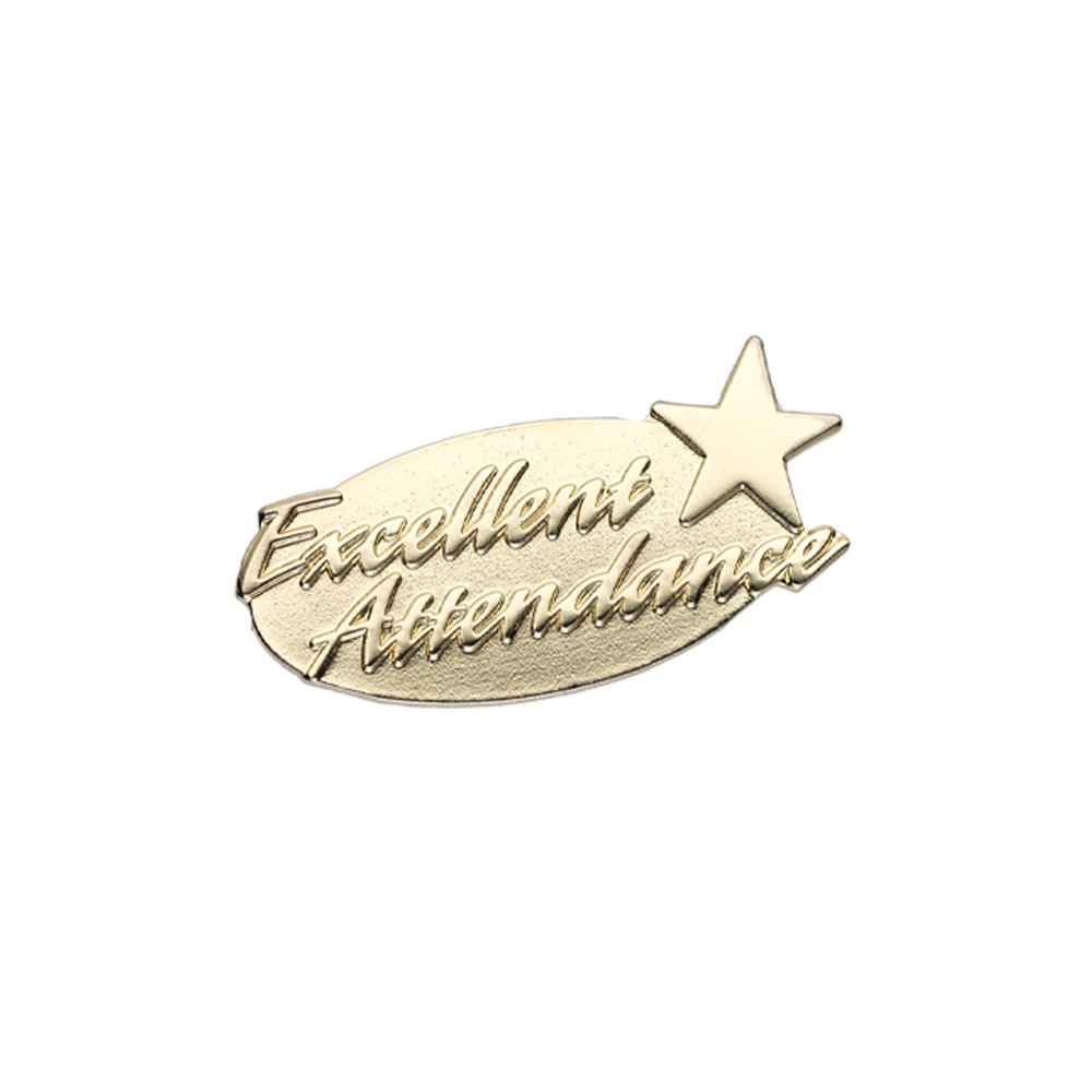 Gold Excellent Attendance badge (pack of 5)