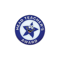 Headteacher's Award badge blue (pack of 5)