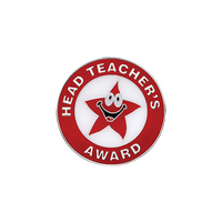 Headteacher's Award badge red (pack of 5)