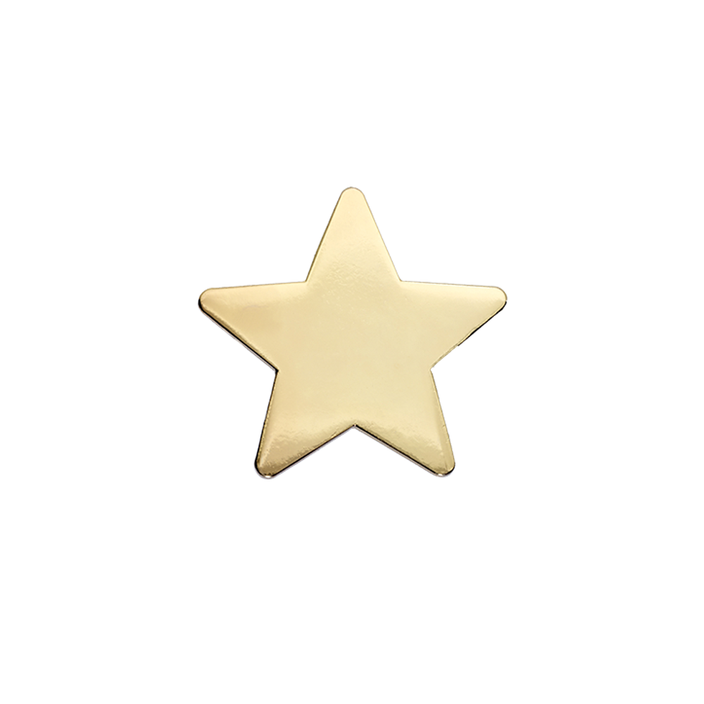 Gold Polished Star badge (pack of 5)