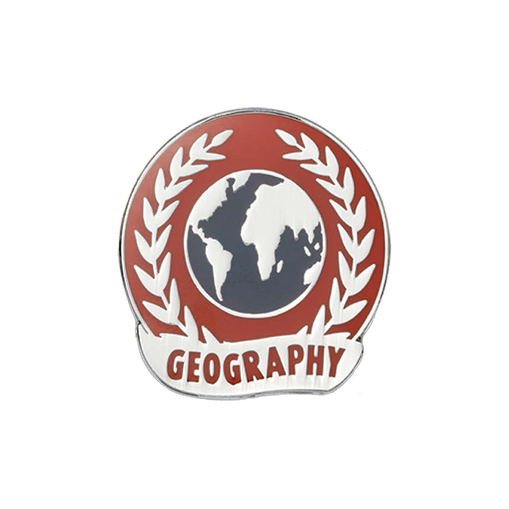 Geography Enamel Badge (pack of 5)