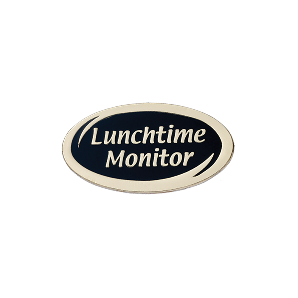 Lunchtime Monitor enamel badge (pack of 5)