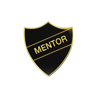 MENTOR badge black and gold (pack of 5)