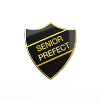 SENIOR PREFECT badge black and gold (pack of 5)