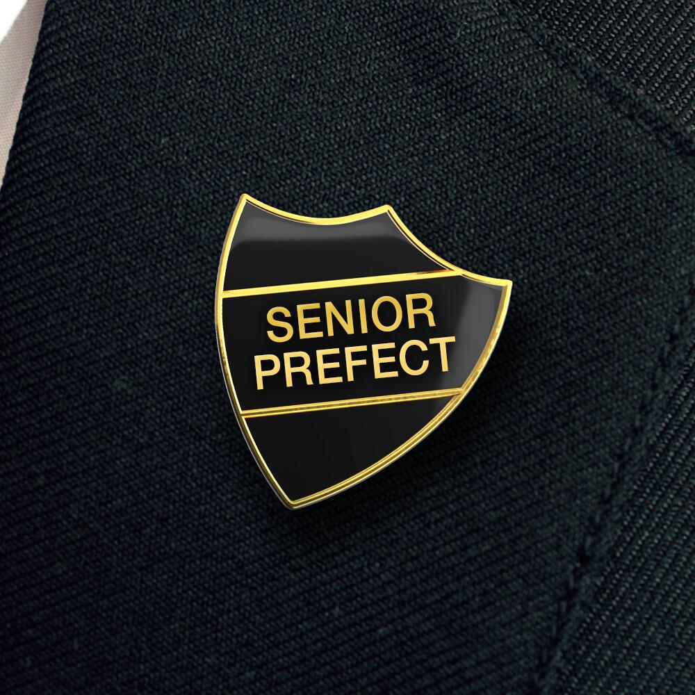 SENIOR PREFECT badge black and gold (pack of 5) - Image 2