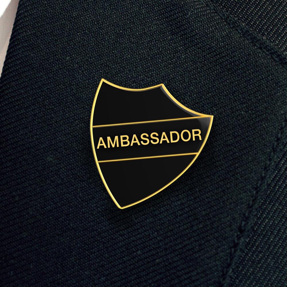 AMBASSADOR black and gold badge (pack of 5) - Image 2